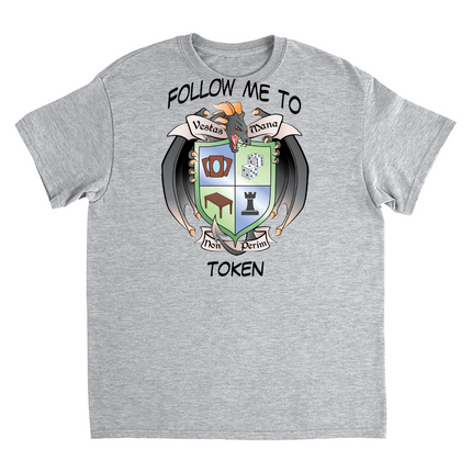 Youth Follow me to Token T-shirt black font
