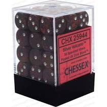 Silver Volcano: Speckled 36d6 12mm Dice Set CHX 25944