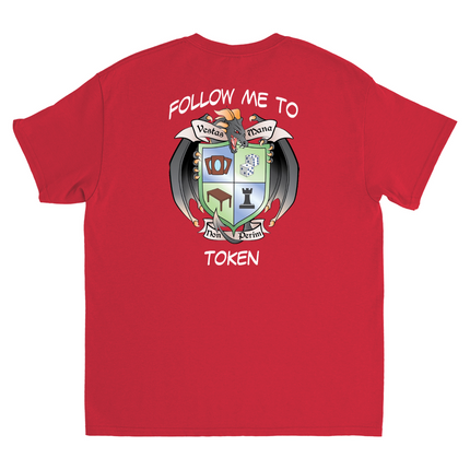 Youth Follow me to Token T-shirt white font