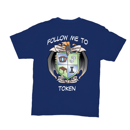 Adult follow me to Token T-shirt white font