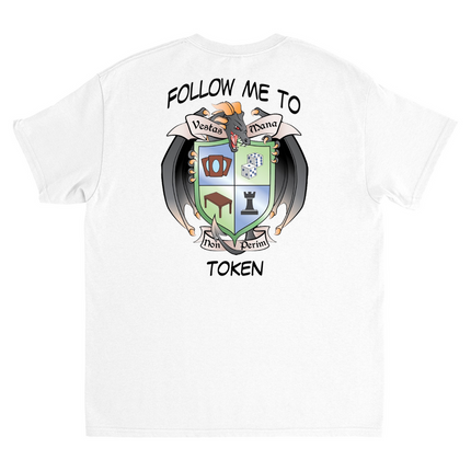 Youth Follow me to Token T-shirt black font