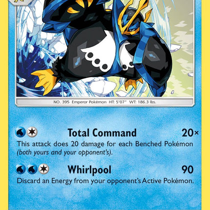 Empoleon (34/156) (Cracked Ice Holo) (Theme Deck Exclusive) [Sun & Moon: Ultra Prism]