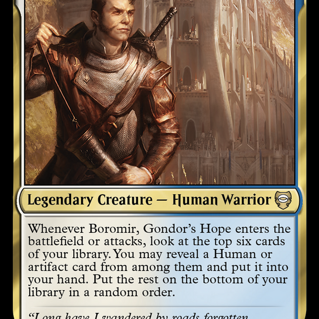 Boromir, Gondor's Hope [The Lord of the Rings: Tales of Middle-Earth C TokenMTG Boromir, Gondor's Hope [The Lord of the Rings: Tales of Middle-Earth C TokenMTG
