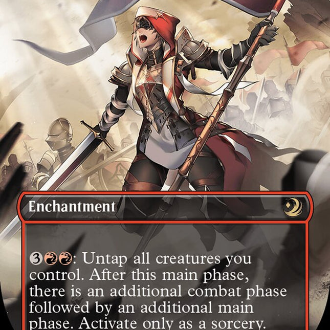 Aggravated Assault (Anime Borderless) (Confetti Foil) [Wilds of Eldraine: Enchanting Tales]