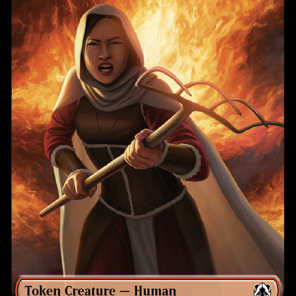 Squid // Human (26) Double-Sided Token [March of the Machine Commander Tokens]