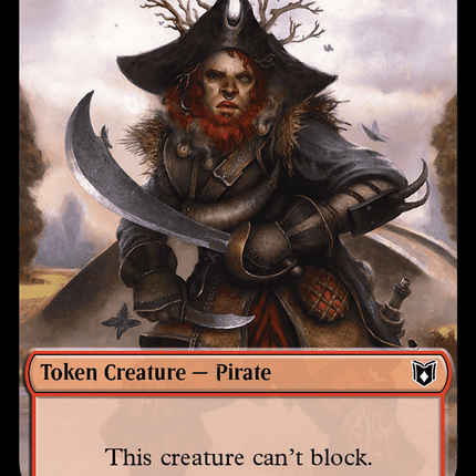 Pirate // Human Double-Sided Token [Wilds of Eldraine Commander Tokens]
