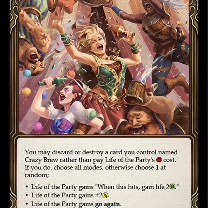 Life of the Party (Yellow) [EVR162] (Everfest)  1st Edition Rainbow Foil