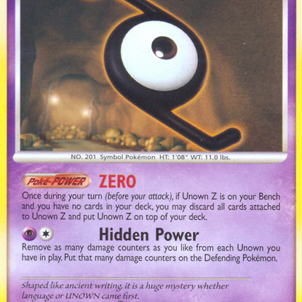 Unown Z (72/132) [Diamond & Pearl: Secret Wonders]