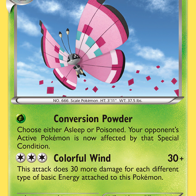 Vivillon (17/146) (Meadow Form/Pink Wings) [XY: Base Set]