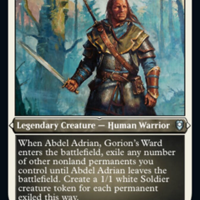 Abdel Adrian, Gorion's Ward (Foil Etched) [Commander Legends: Battle for Baldur's Gate]