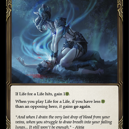Life for a Life (Blue) [U-ARC166] (Arcane Rising Unlimited)  Unlimited Rainbow Foil