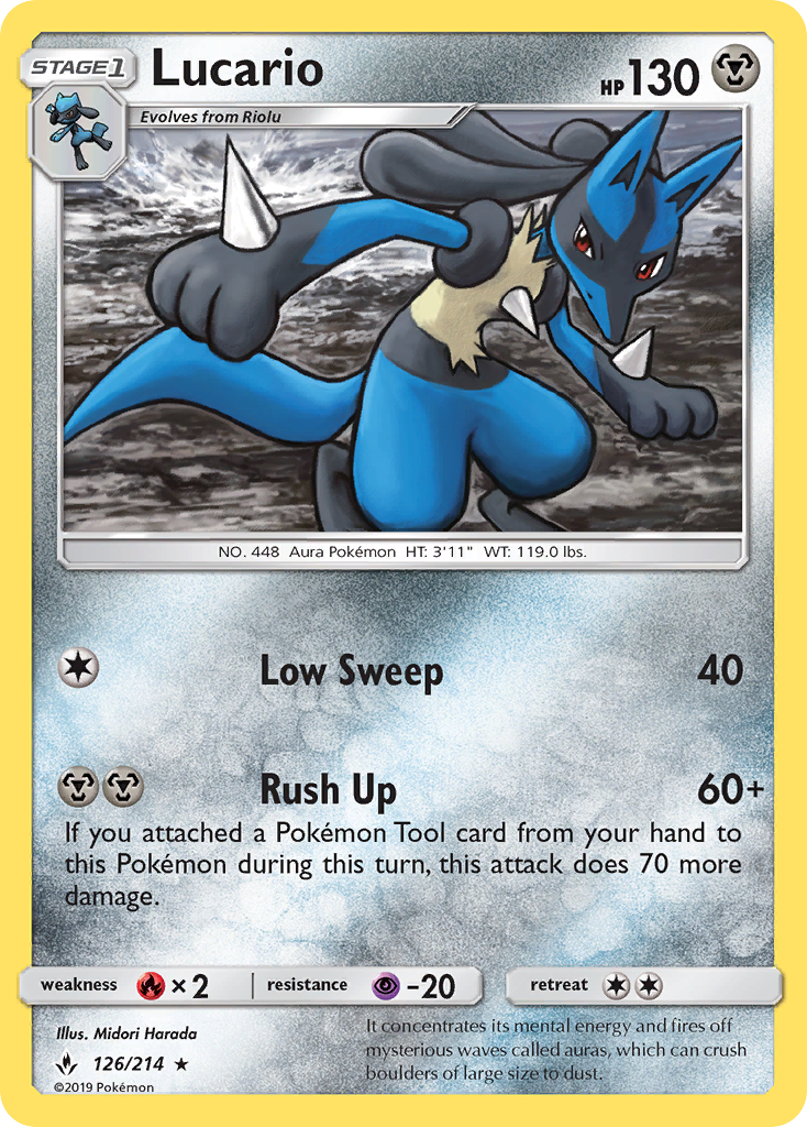 Lucario (126/214) [Sun & Moon: Unbroken Bonds] – TokenMTG