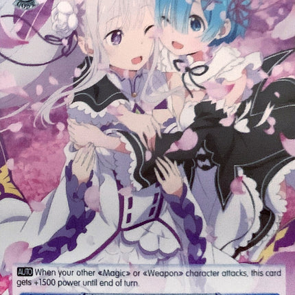 Spring's Best Shot, Emilia & Rem (RZ/S55-PE04 PR) (Promo) [Re:ZERO Vol.2]