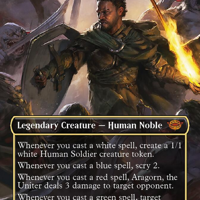 Aragorn, the Uniter (Borderless Alternate Art) [The Lord of the Rings: Tales of Middle-Earth]
