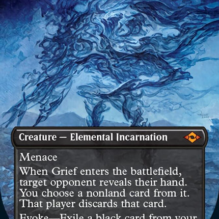 grief mtg card Modern Horizons 2 087/303 Regular Mythic That player discards that card.EvokeExile a black card from your hand Grief (Borderless Alternate Art) [Modern