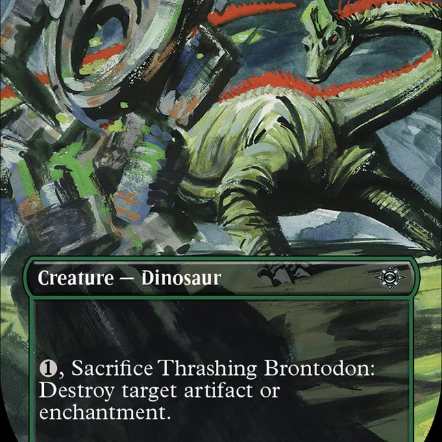 Thrashing Brontodon (Borderless) [The Lost Caverns of Ixalan]