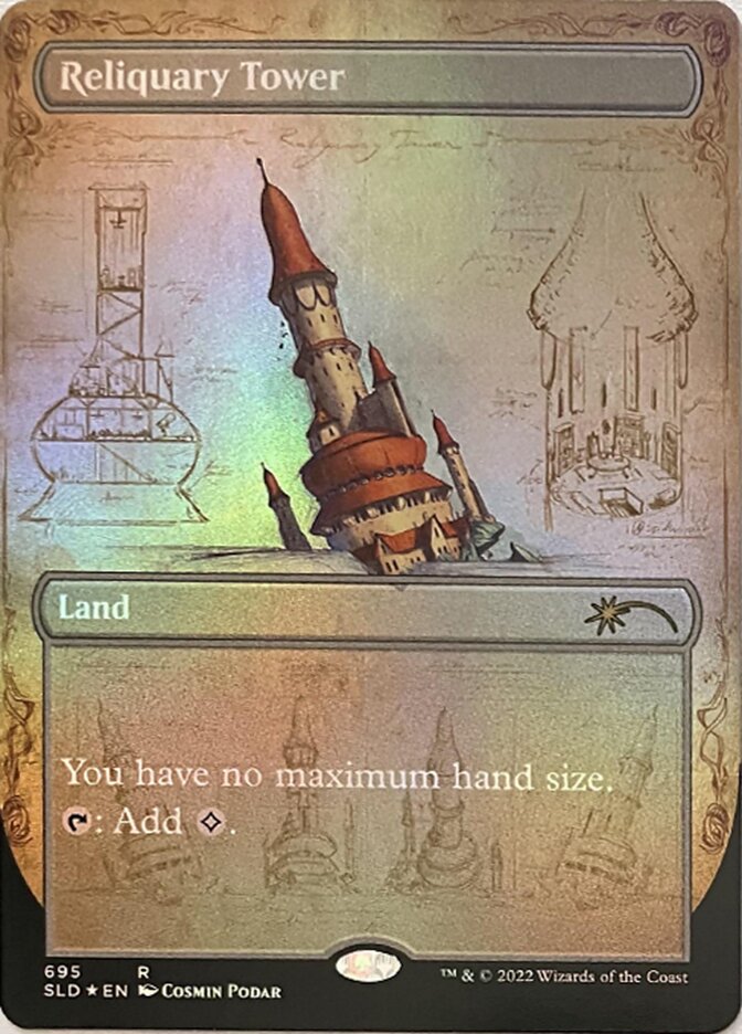 mtg secret lair blueprint cards Reliquary Tower (Blueprint) [Secret Lair Drop Promos]