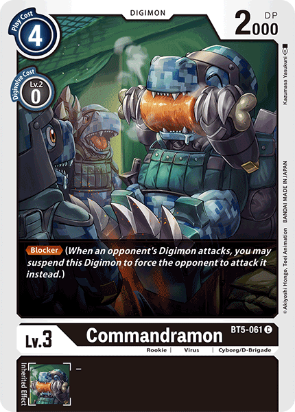 digimon cards 2019 Commandramon [BT5-061] [Battle of Omni] – TokenMTG