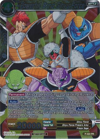 ginyu dragon ball super card game Powerful Bond Ginyu Force (P-024) [Promotion Cards] – TokenMTG
