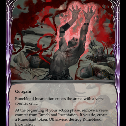 Runeblood Incantation (Blue) [EVR109] (Everfest)  1st Edition Extended Art Rainbow Foil