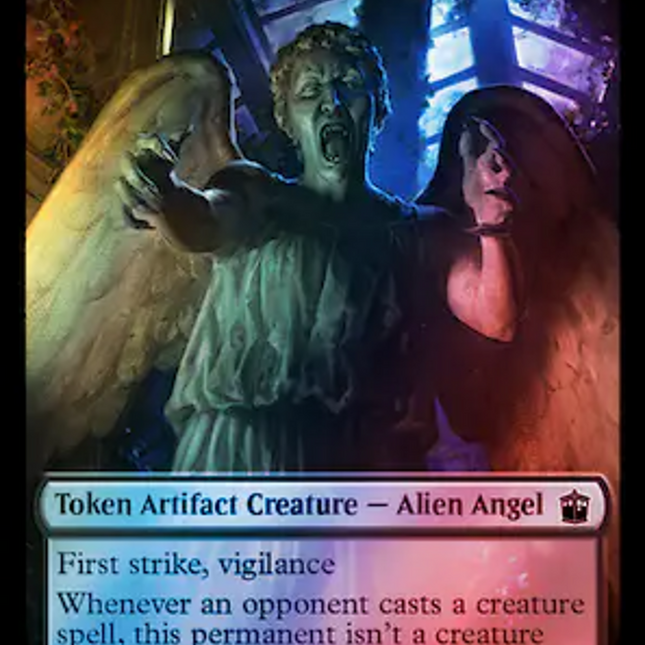 Alien Angel // Clue (0055) Double-Sided Token (Surge Foil) [Doctor Who Tokens]