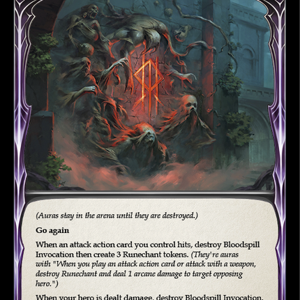 Bloodspill Invocation (Red) [U-ARC106] (Arcane Rising Unlimited)  Unlimited Rainbow Foil