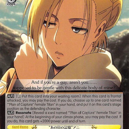 "Memory of that Day" Annie (AOT/S50-E013a U) [Attack on Titan Vol. 2]