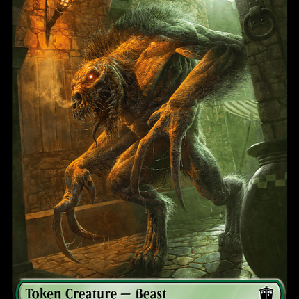 Warrior // Beast Double-Sided Token [Doctor Who Tokens]