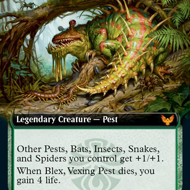 Blex, Vexing Pest // Search for Blex (Extended Art) [Strixhaven: School of Mages]