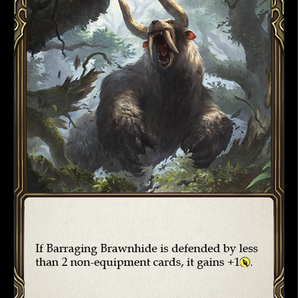 Barraging Brawnhide (Yellow) [WTR177-C] (Welcome to Rathe)  Alpha Print Rainbow Foil