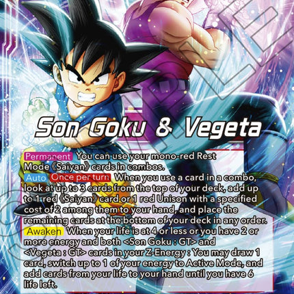Son Goku & Vegeta // SS4 Son Goku & SS4 Vegeta, In It Together (BT18-001) [Dawn of the Z-Legends]