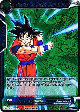 Ready to Fight Son Goku (Event Pack 2 - 2018) (TB1-027) [Promotion Cards]
