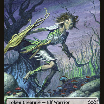 Golem // Elf Warrior Double-Sided Token [Double Masters Tokens]