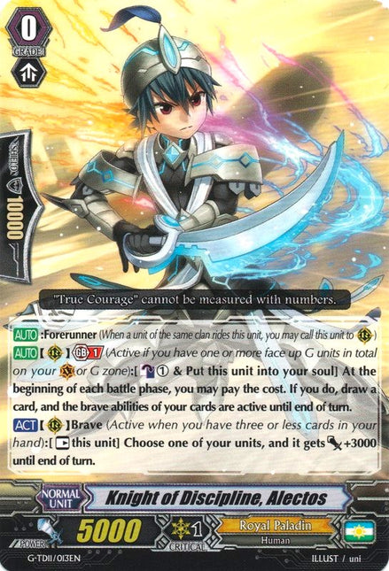 Knight of Discipline, Alectos (G-TD11/013EN) [Divine Knight of Heavenly Decree]