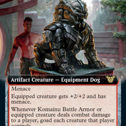 Komainu Battle Armor (Extended Art) [Kamigawa: Neon Dynasty Commander]