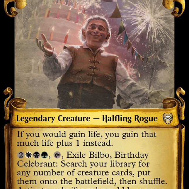 Bilbo, Birthday Celebrant [The Lord of the Rings: Tales of Middle-Earth Commander Showcase Scrolls]