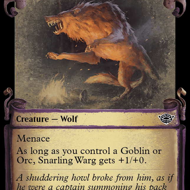 Snarling Warg [The Lord of the Rings: Tales of Middle-Earth Showcase Scrolls]