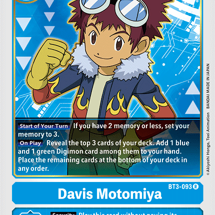 Davis Motomiya [BT3-093] [Release Special Booster Ver.1.5]