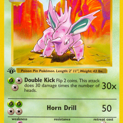 Nidorino (37/102) (Shadowless) [Base Set 1st Edition]