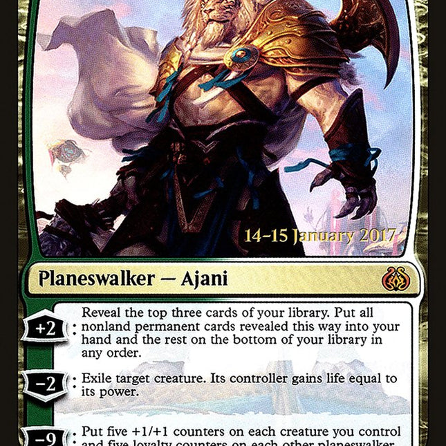 Ajani Unyielding [Aether Revolt Prerelease Promos]
