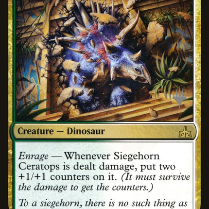 Siegehorn Ceratops (Promo Pack) [Rivals of Ixalan Promos]