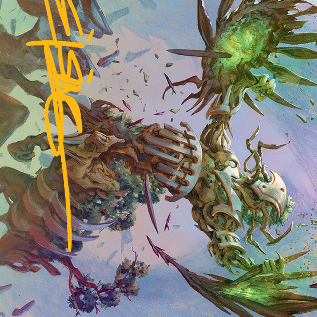 Botanical Brawler Art Card (Gold-Stamped Signature) [March of the Machine Art Series]