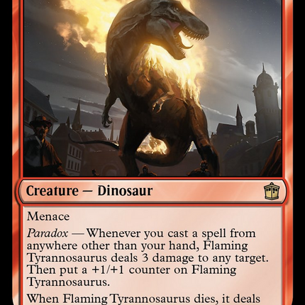 Flaming Tyrannosaurus [Doctor Who]