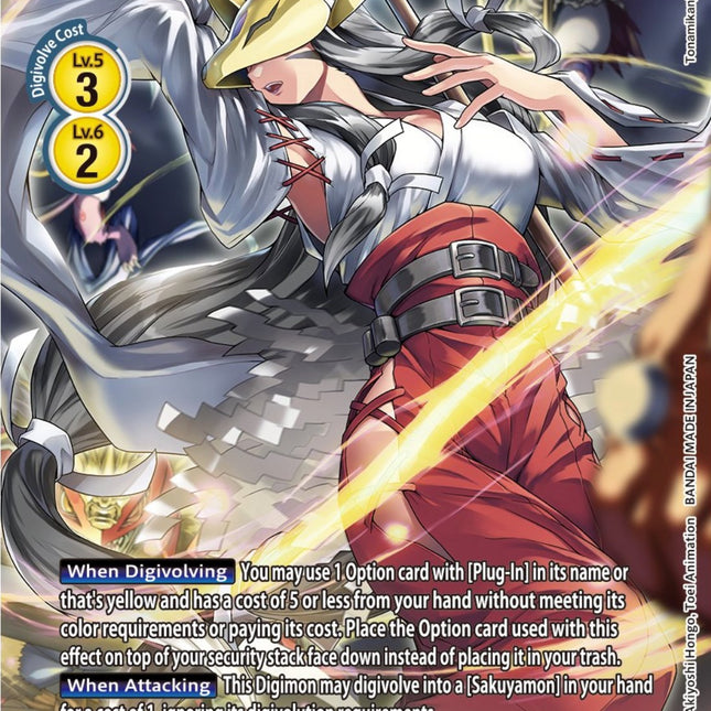 digimon card game sakuyamon Full Power Mandala! TCG BT23 Format Deck Profile Sakuyamon Playmat | Digimon TCG