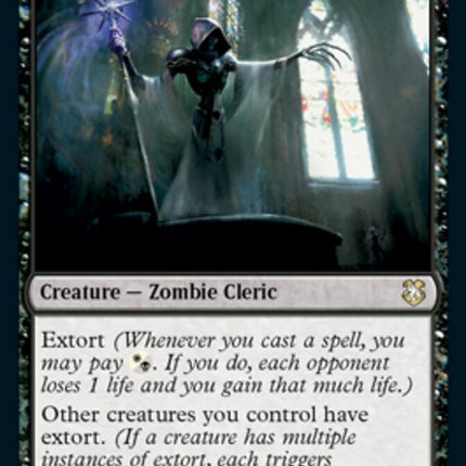 extort cards mtg Pontiff of Blight [Dungeons & Dragons: Adventures in the Forgotten Rea – TokenMTG