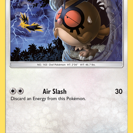 pokemon card hoothoot - 165/236 - Unified Minds Retreat Cost Pokemon Card - Unseen Forces