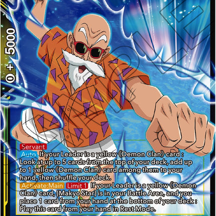Master Roshi, Demonic Vassal (Zenkai Series Tournament Pack Vol.1) (P-417) [Tournament Promotion Cards]