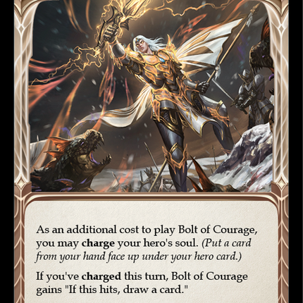 Bolt of Courage (Blue) [U-MON044-RF] (Monarch Unlimited)  Unlimited Rainbow Foil