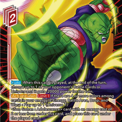 Piccolo, Master-Student Technique (Starter Deck Exclusive) (SD21-02) [Power Absorbed]