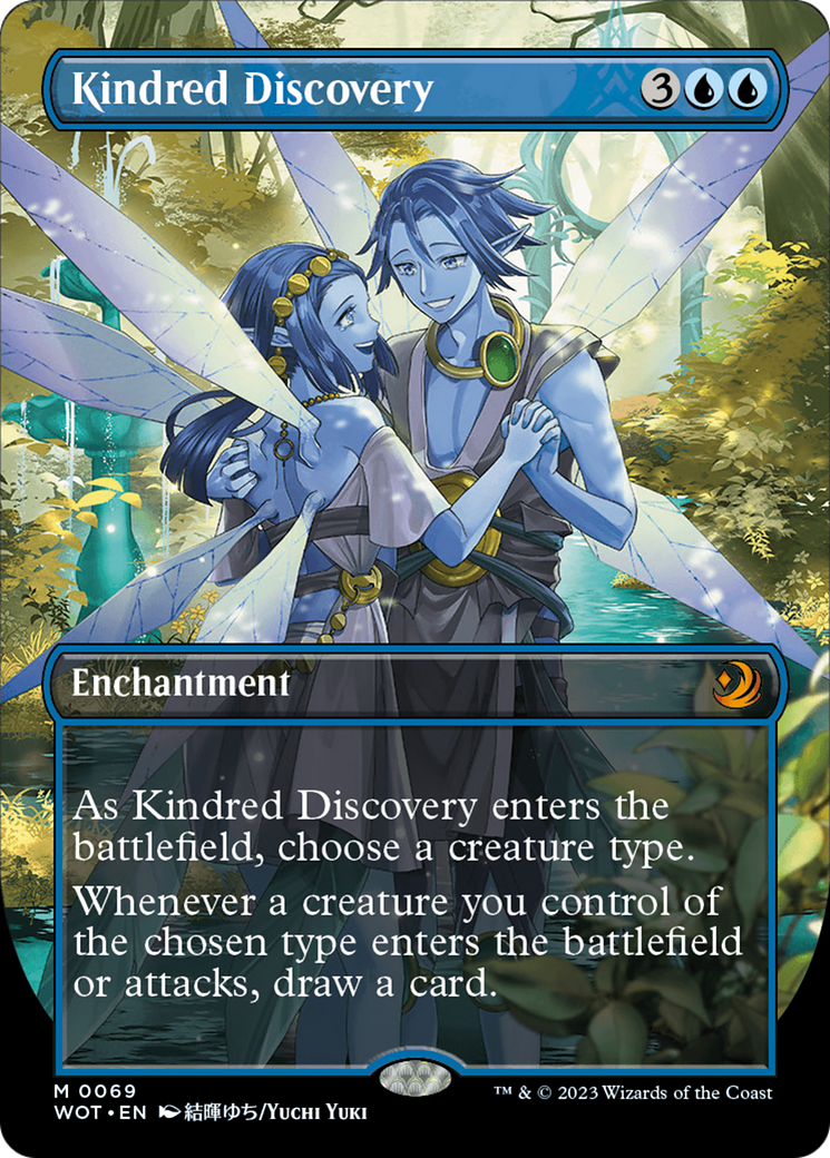 mtg anime borderless cards Kindred Discovery (Anime Borderless) [Wilds of Eldraine: Enchanting Ta – TokenMTG